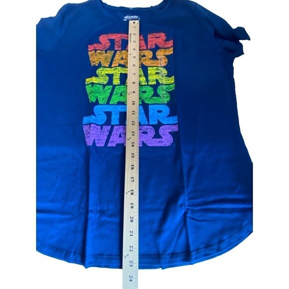 Disney’s Star Wars Rainbow Graphic Tee Women Size Large - Picture 9 of 9